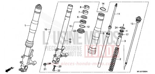 GABEL, VORNE CBR600RAC de 2012
